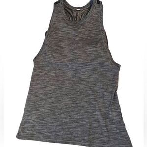 Lululemon Black and Gray Mesh Back Attached Sports Bra Tank Top Women's‎ Size 8